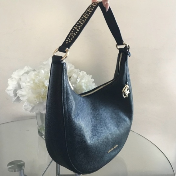 Michael Kors Lydia Black 90’s Shoulder Bag Purse - Picture 4 of 7